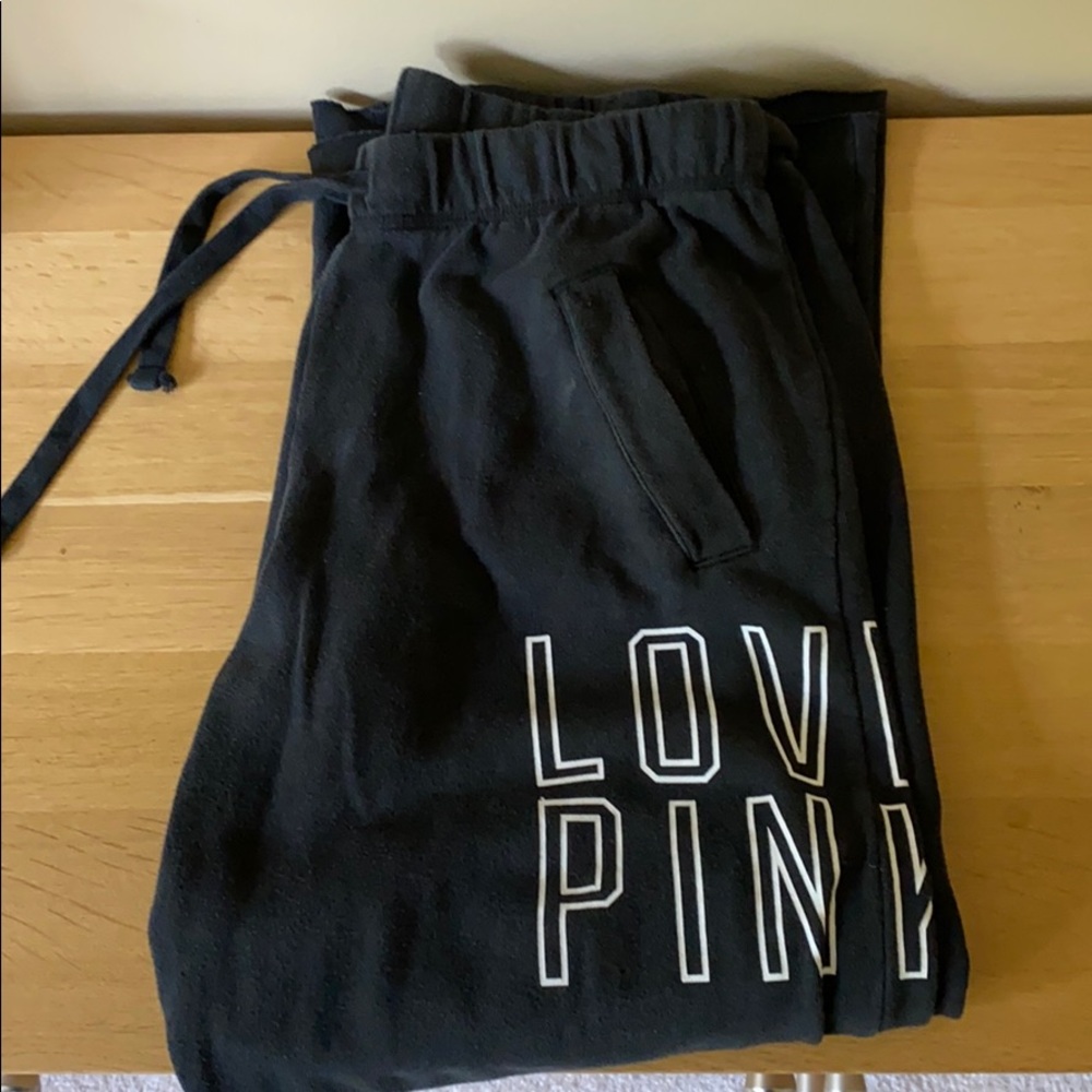 PINK Flared Black Sweatpants